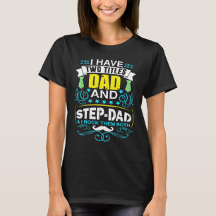 Mannen Bonus Papa Stap Papa Beste stiefvader stief T-shirt