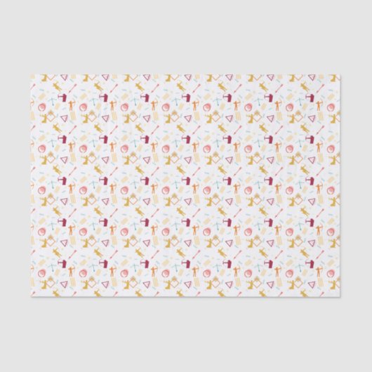 Mannen boogschieten - Boys Bow and Arrow Pattern Tissuepapier (Voorkant)