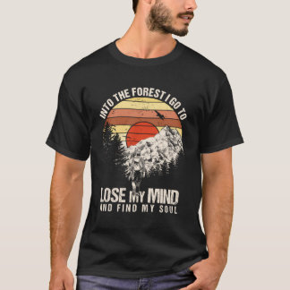 Mannen bosbomen avonturier wandelen Natuur liefheb T-shirt