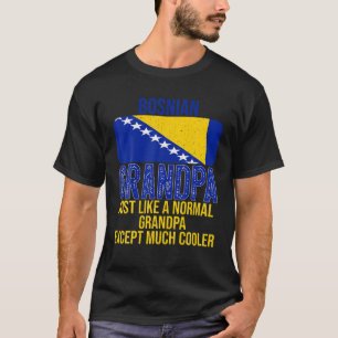Mannen bosnische opa Bosnië-vlag voor Fathe T-shirt