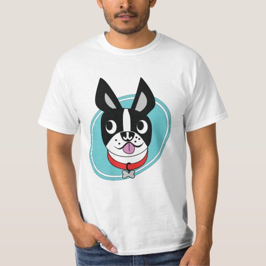 Mannen Boston Terrier T-Shirt (Voorkant)