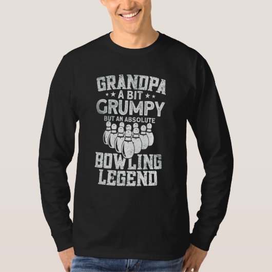 Mannen Bowling Opa Bowler Bowling T-shirt (Voorkant)