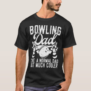 Mannen Bowling pa als een normale vader maar veel T-shirt