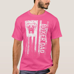 Mannen Boxer Dad Amerikaanse vlag Boxer Dog Dad T-shirt