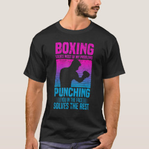 Mannen boxing met martiale wrattenboxing t-shirt