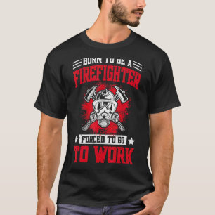 Mannen brandweerman en vrijwilliger voor brandbest t-shirt