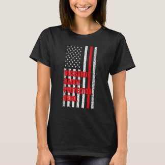 Mannen brandweerman pap pap pap beschermster Hero T-shirt
