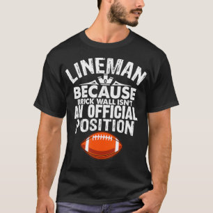 Mannen Brick Wall Officieel Football Lineman T-shirt