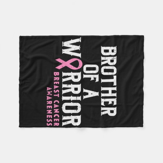 Mannen broer van een waanzinnige borstkankerwaarsc fleece deken (Voorkant (Horizontaal))