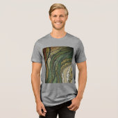 Mannen - "Bronze Green Silk Harvest" Tri-Blend Shirt (Voorkant volledig)