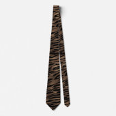 Mannen Brown Tiger Print Stropdas (Voorkant)