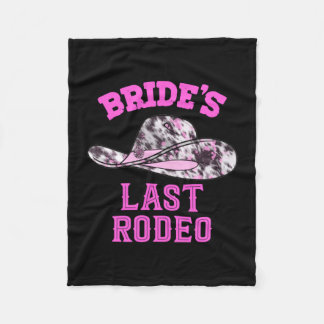 Mannen bruid laatste rodeo cowgirl hoed vrijgezell fleece deken