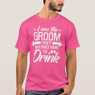 Mannen Bruidegom Bachelorfeest Huwelijk Drinken Fe T-shirt
