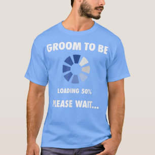 Mannen bruidegom om de grappige pre-bruiloft te la t-shirt