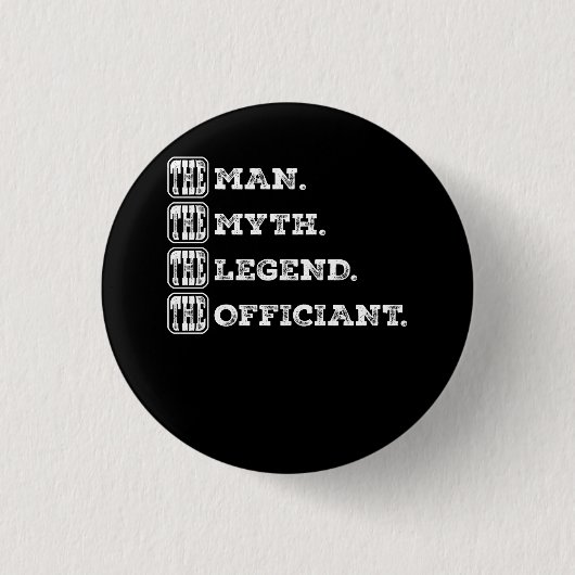 Mannen bruiloft ambtenaar Huwelijk ambtenaar het M Ronde Button 3,2 Cm (Voorkant)