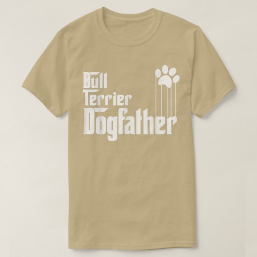 Mannen Bull Terrier Dog Dad T-shirt (Design voorkant)