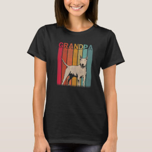Mannen Bull Terrier Dog Retro  Grandpa Graphi T-shirt