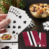 Mannen Burgundy Monogrammed-speelkaarten Pokerkaarten (Insitu)