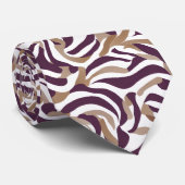 Mannen Burgundy Taupe en Wit Stropdas (Opgerold)