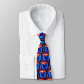 Mannen Butterfly Necktie - Blue Print Stropdas (Gebonden)