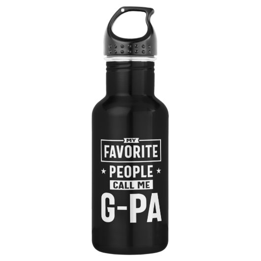 Mannen cadeau Mijn favoriete mensen noemen me G-Pa Waterfles (Voorkant)