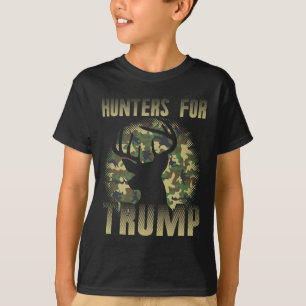 Mannen camo hertenjagers voor Trump Hunt boog pijl T-shirt