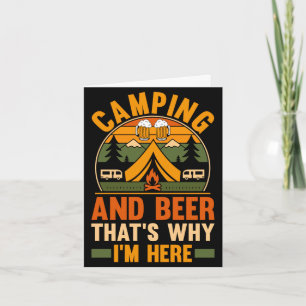 Mannen camping bier kamp leven bos kampeerder kaart