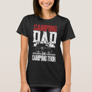 Mannen Camping Dad op Tour Camper Caravan Camping T-shirt