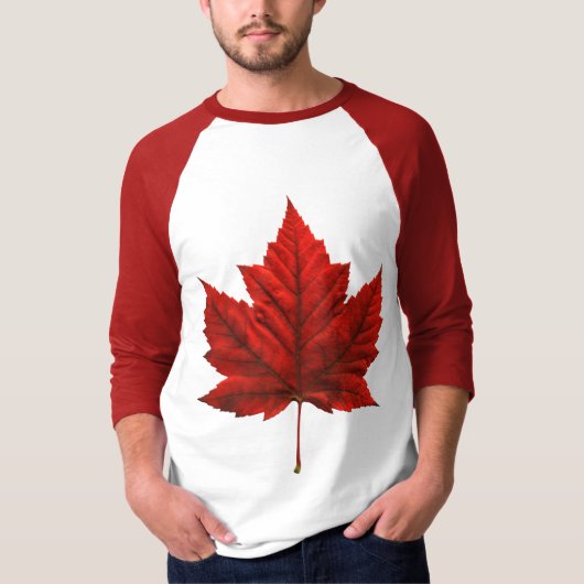 Mannen Canada Vlag Baseball Jersey Souvenir Shirt (Voorkant)