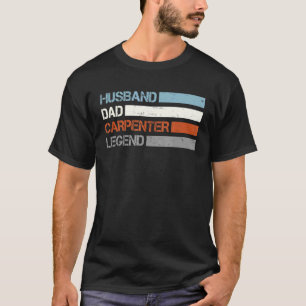 Mannen Carpenter Quote Retro Husband Pap T-shirt