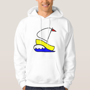 Mannen Cartoon Sail Boat Sweater