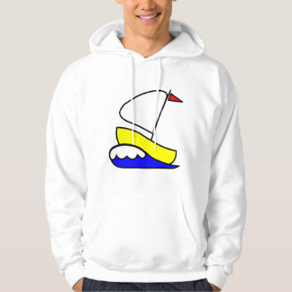 Mannen Cartoon Sail Boat Sweater