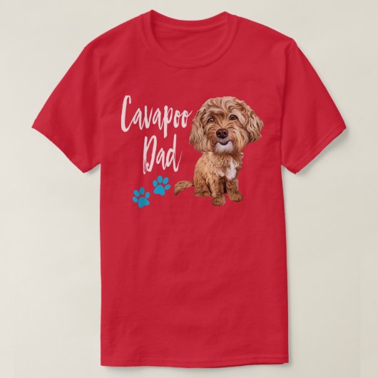 Mannen Cavapoo Dad Cavapoo Lovers Cute Funny Desig T-shirt (Design voorkant)