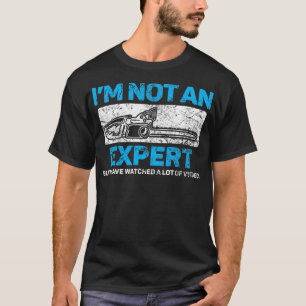 Mannen Chainzaag Expert Video's Funny T-shirt