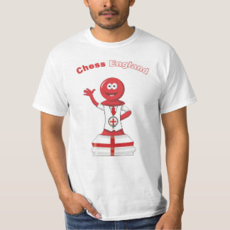 MANNEN CHESS ENGLAND FLAG PAWN COPYRIGHT T-SHIRT