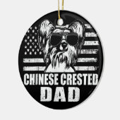 Mannen Chinese Crested Dad Cool Retro Proud Keramisch Ornament (Links)