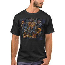 Mannen Chinese lion T-Shirt