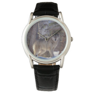 Mannen Classic Watch/Wildlife Wolf Horloge