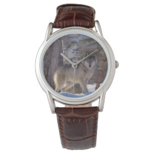Mannen Classic Watch/Wildlife Wolf Horloge