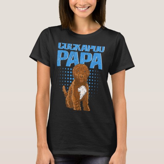 Mannen Cockapoo Papa Spoodle Dog Eigenaar Cockapoo T-shirt (Voorkant)