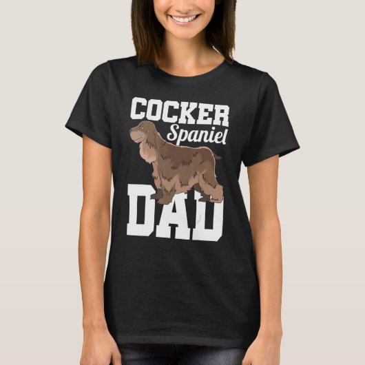 Mannen Cocker Spaniel Pap Dog Cute Animal Pet Cock T-shirt (Voorkant)