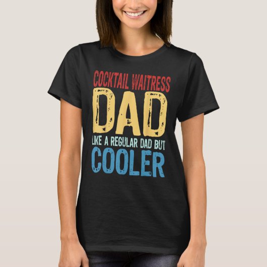 Mannen cocktail serveerster vader als een gewone p t-shirt (Voorkant)