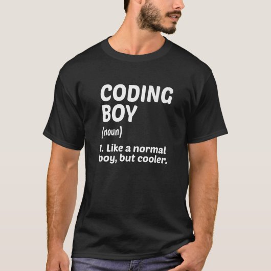Mannen codeertjager definitie software ontwikkelaa t-shirt (Voorkant)