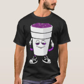 Mannen Codeine Double Cup Styrofoam Lean Paars Dra T-shirt (Voorkant)