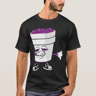 Mannen Codeine Hoestsiroop Dabbing Dubbele Cup Siz T-shirt