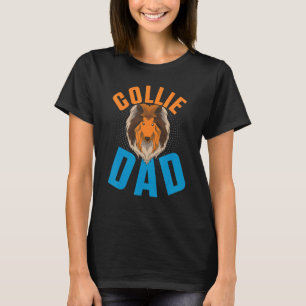 Mannen Collie Dad Dog eigenaar Pet Dog Animal Roug T-shirt