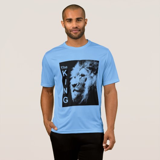 Mannen concurrent Lion Carolina Blue King T-shirt (Voorkant volledig)