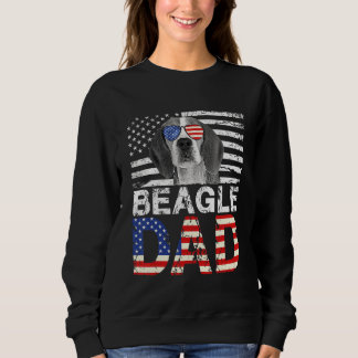 Mannen Cool Beagle Dad USA Flag Patriottische Vade Trui