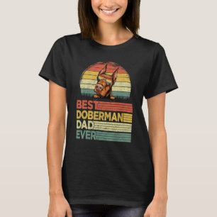 Mannen Cool Beste Dobermann Papa Ooit Vaderdag T-shirt