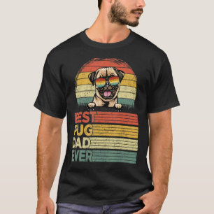Mannen Cool Beste Pug Papa Ooit Vaderdag T-shirt